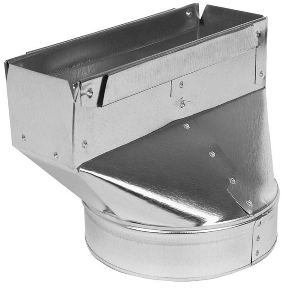 Imperial Wall Register Boot, 3 in L, 10 in W, Galvanized GV2450